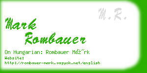 mark rombauer business card